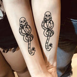 5/10 pcs Accessoires de film Tatouages éphémères Lord Voldemort Autocollants magiques Harries Garçons Rue Crâne Potters Jouets Cadeaux pour enfants