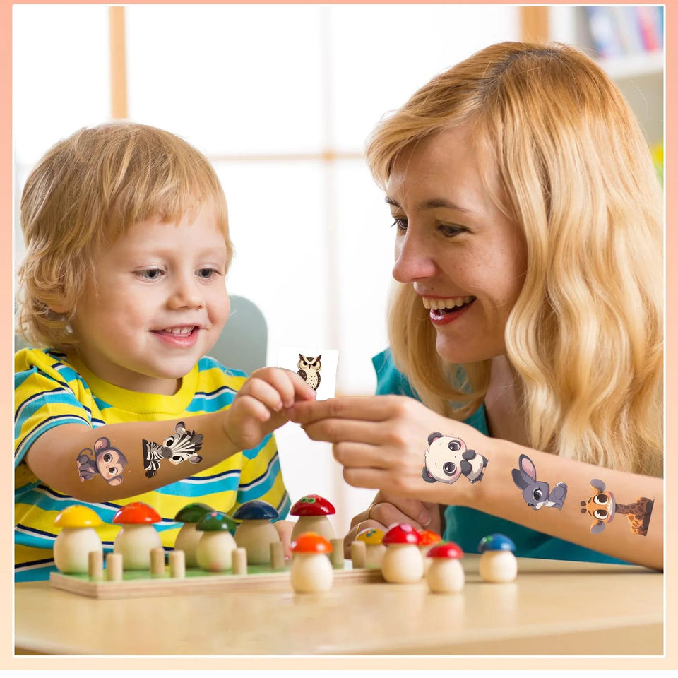 Ocean Animal Temporary Tattoos for Kids (20pcs) Fake Tattoos