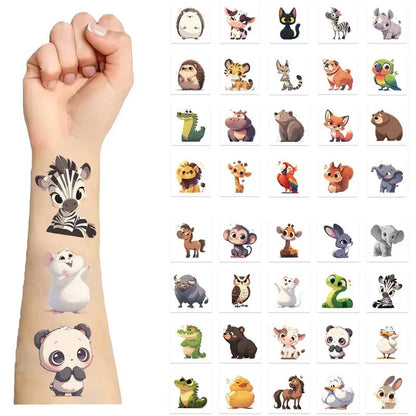 Ocean Animal Temporary Tattoos for Kids (20pcs) Fake Tattoos