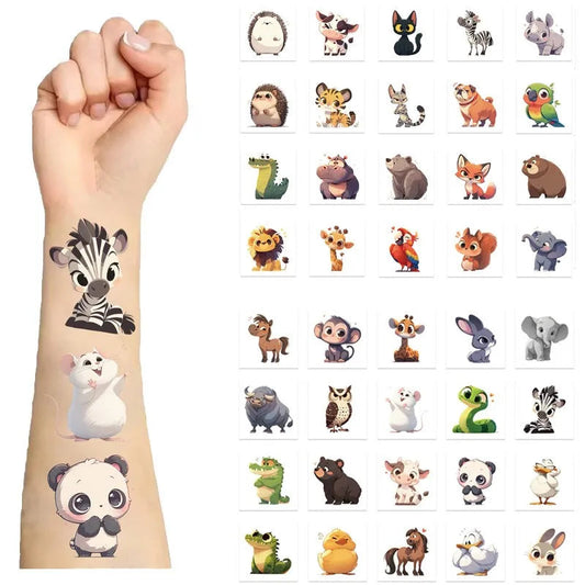 Ocean Animal Temporary Tattoos for Kids (20pcs) Fake Tattoos