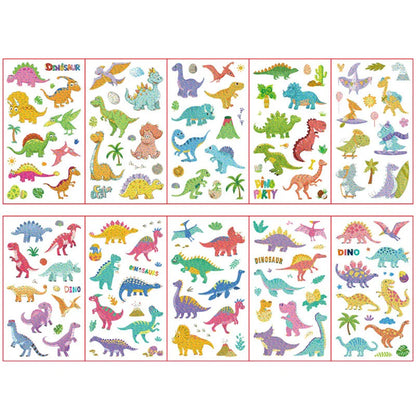 Colorful Tattoo Stickers for Kids | 10 Sets Fake Tattoos