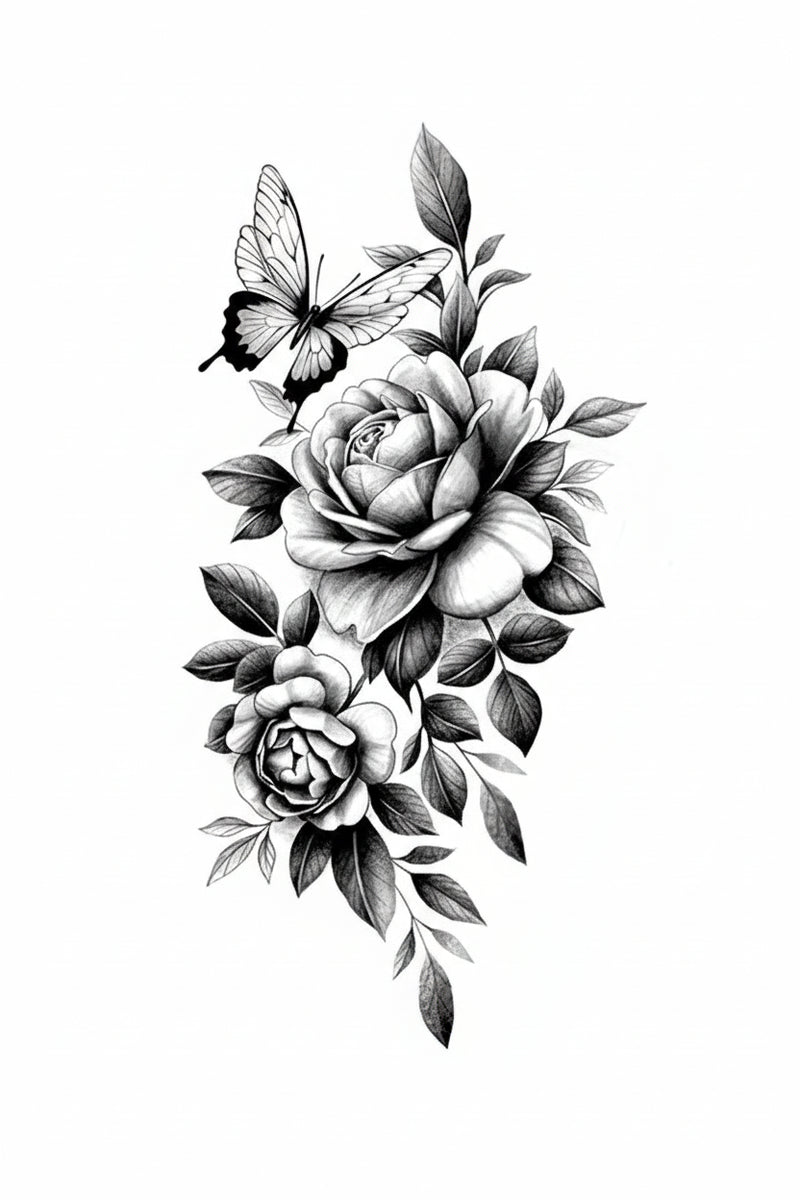 Scarlet Bloom Black & Flower