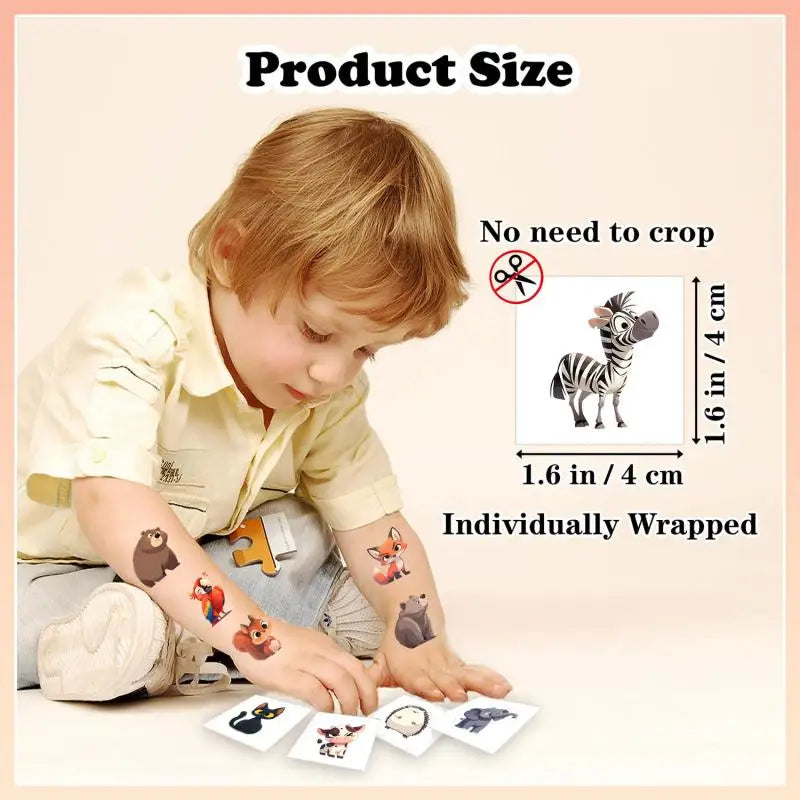 Ocean Animal Temporary Tattoos for Kids (20pcs) Fake Tattoos