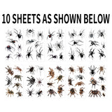 Spider House variety of realistic spider temporary tattoo designs