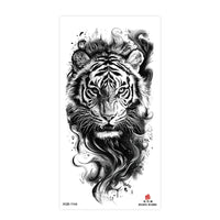 Waterproof Temporary Tattoos for Men Women Animal Pattern Fake Tattoo for Hand Arm Body Tiger Lion Wolf Tattoo Sticker Fake Tattoos