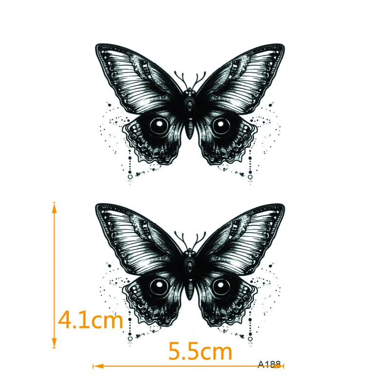 Eyes Butterfly Temporary Tattoo Fake Tattoos