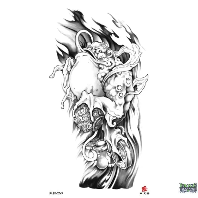 Scary Mystical Temporary Tattoo