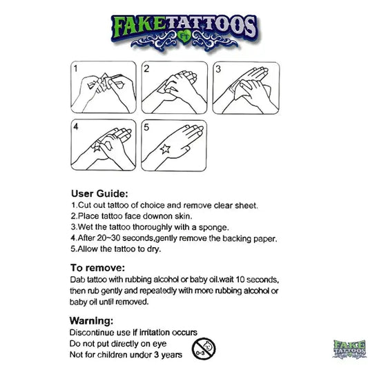 Scary Mystical Temporary Tattoo