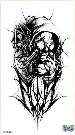 Scary Temporary Tattoo