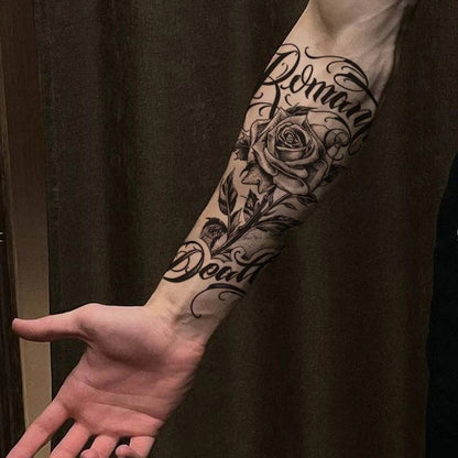 Romantic To Death Temporary Tattoo Waterproof Fake Tattoos