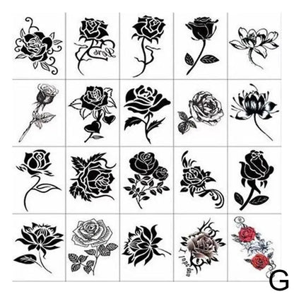 Roses Flowers Temporary Tattoos Fake Tattoos