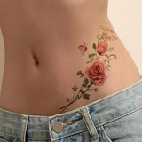 Rose Temporary Tattoo Fake Tattoos