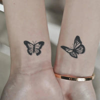 Black and White Butterfly Temporary Tattoo Fake Tattoos