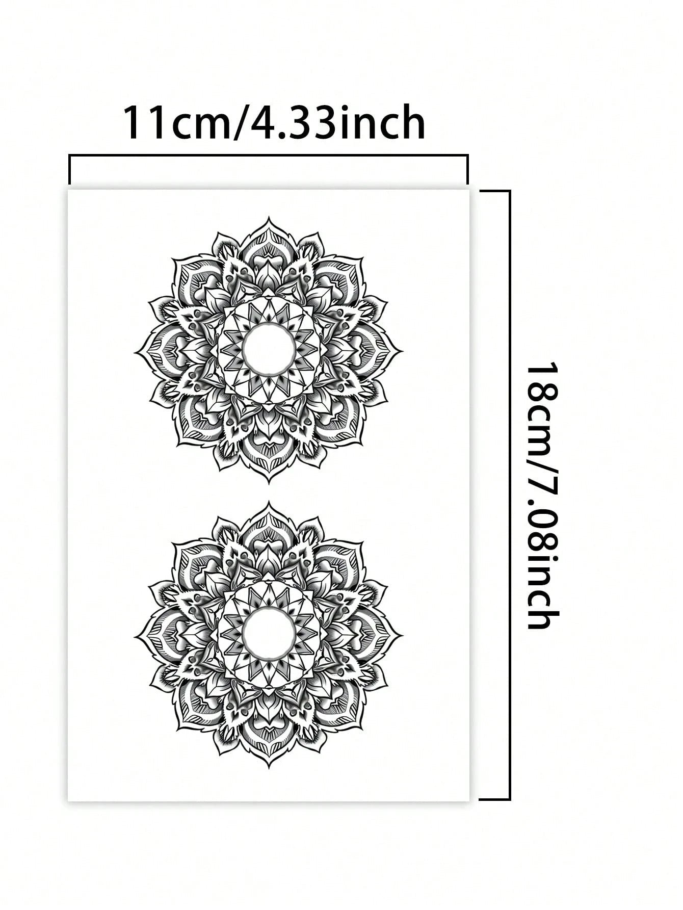 Floral Totem Nipple Temporary Tattoo Fake Tattoos