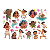 New Disney Cartoon Anime Moana Tattoo Stickers Children's Temporary Tattoos Body Art Cosplay Party Toys for Kids Gifts Fake Tattoos