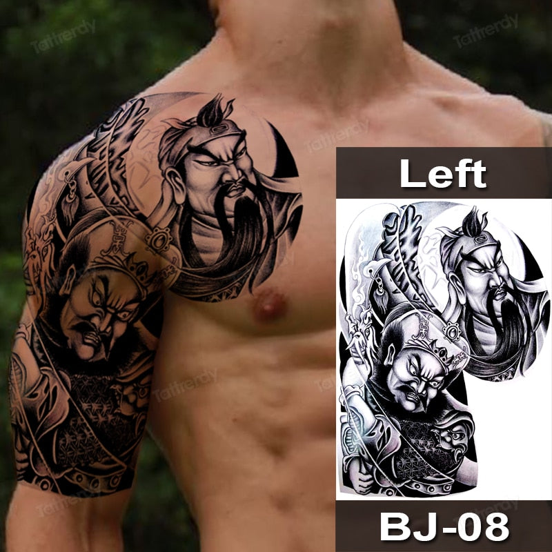 Men Black Totem Arm Tattoo Sticker Waterproof Temporary Tattoo Forearm  Tattoo