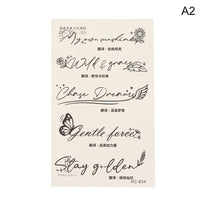 Tiny Inspirational Quotes Temporary Tattoo Fake Tattoos