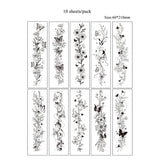 Realistic FlowerTemporary Tattoo | 10 Sets Fake Tattoos