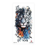 Waterproof Temporary Tattoos for Men Women Animal Pattern Fake Tattoo for Hand Arm Body Tiger Lion Wolf Tattoo Sticker Fake Tattoos