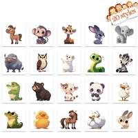 Ocean Animal Temporary Tattoos for Kids (20pcs) Fake Tattoos
