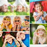 Colorful Tattoo Stickers for Kids | 10 Sets Fake Tattoos
