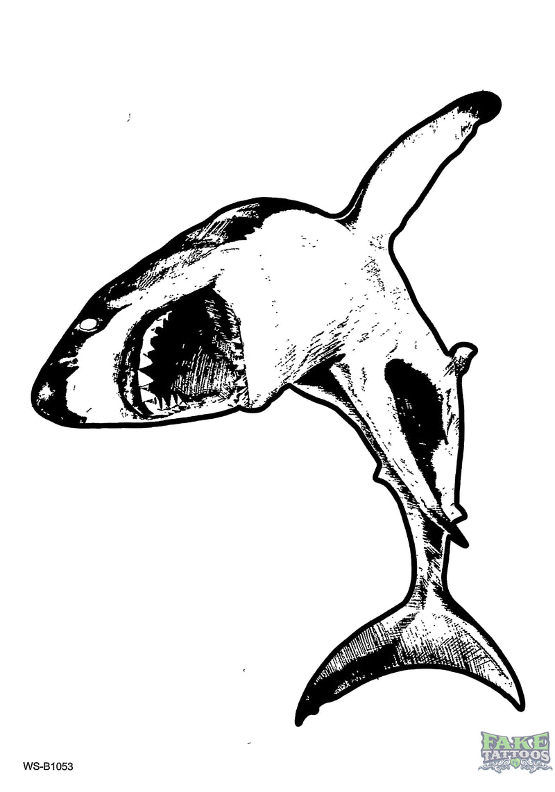 Realistic Shark Temporary Tattoo