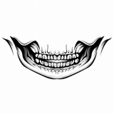 1 feuille de tatouage temporaire réaliste d'Halloween en forme de cœur de Chucky empalé et sanglant, autocollant de faux tatouage réaliste, durable et imperméable