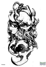 Skull Scary Temporary Tattoo Fake Tattoos