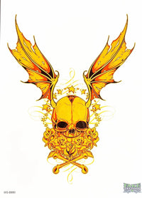 Skull Wings Temporary Tattoo FAKE TATTOOS