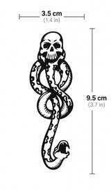 5/10 pcs Accessoires de film Tatouages éphémères Lord Voldemort Autocollants magiques Harries Garçons Rue Crâne Potters Jouets Cadeaux pour enfants