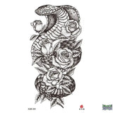 Golden Halo Snake & Rose & Flower