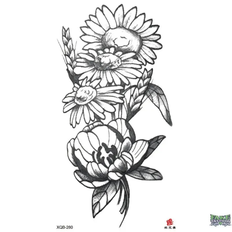 Realistic Sunflower Temporary Tattoos