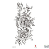 Turtle Flowers Leaf Temporary Tattoos Fake Tattoos
