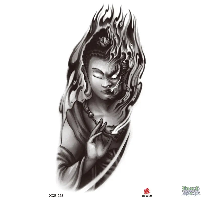 Fiery Flame Temporary Tattoo