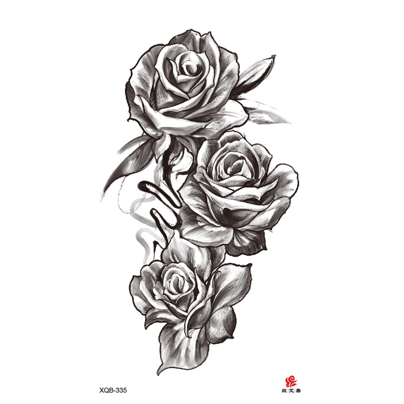 Flowers Roses Temporary Tattoo - FAKE TATTOOS – Fake Tattoos