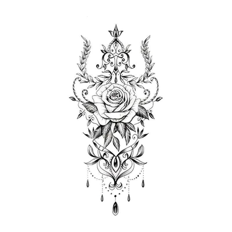 Fleur Noir Argent