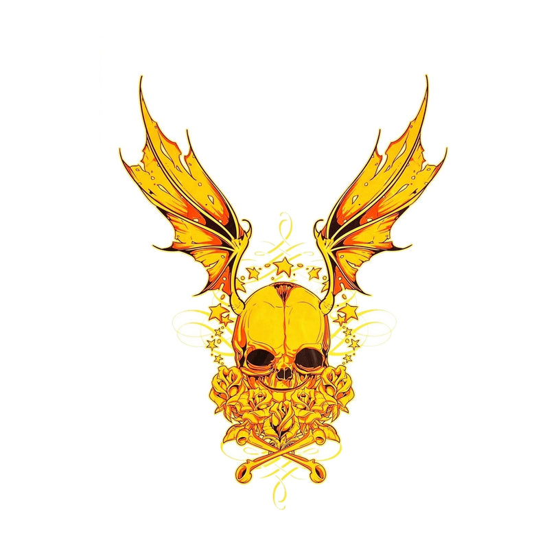 Ivory Plume Skull & Wings