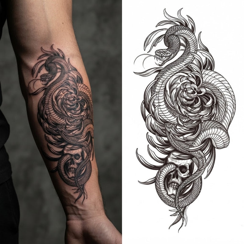 Ember Ritual Snake & Skull & Flower