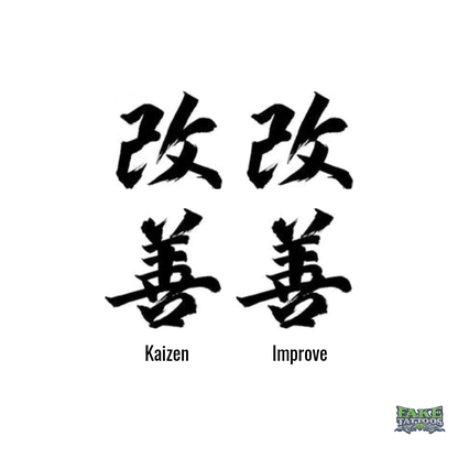 Temporary Tattoos KAIZEN Fake Tattoos