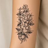 Bloom Theory Classic Flower temporary tattoo worn on the inner forearm