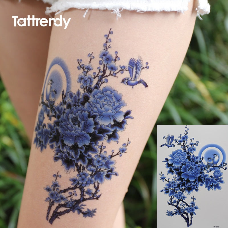 Always and Forever Purple Flower Tattoo Fake Flower Tattoo Tattoo With Name  and Flower Personalized Temporary Waterproof Flower Tattoo 