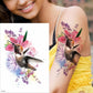 Watercolor Hummingbird Temporary Fake Tattoo Body Art Sticker Waterproof Hand Bird Tattoo for Women Arm Men Tattoos Water Color FAKE TATTOOS